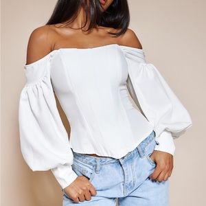 NEW! PrettyLittleThing Bardot Top